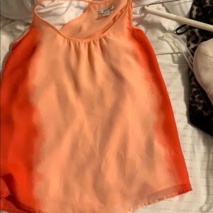 Coral and orange tank top